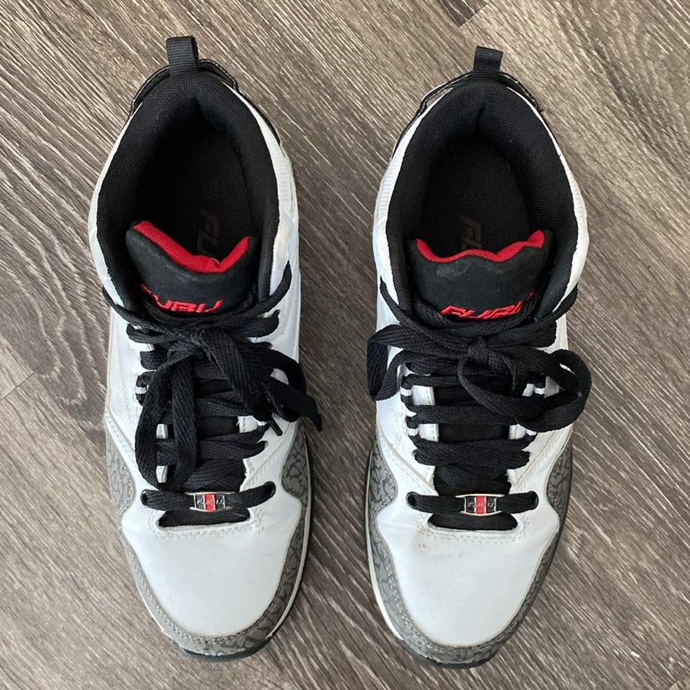 FUBU White, Black, and Gray Patterned ankle Sneakers - Picture 5 of 17